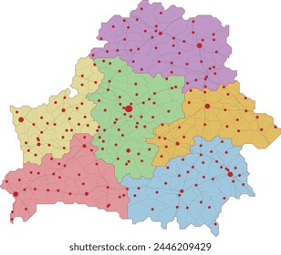 Map of cities in Belarus