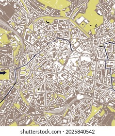 map of the city of Aachen, Germany