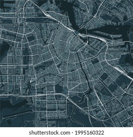 map of the city of Amsterdam, Netherlands