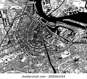 map of the city of Amsterdam, Netherlands