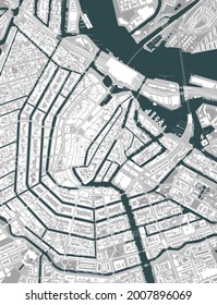 map of the city of Amsterdam, Netherlands