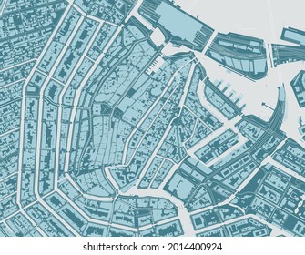 map of the city of Amsterdam, Netherlands