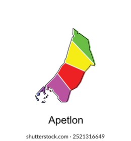 Map City of Apetlon - location on Austria Country vector with outline style, logotype element for template