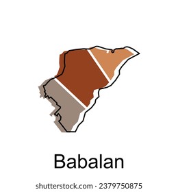 Map City of Babalan Province of North Sumatra Vector Design. Abstract, designs concept, logo design template