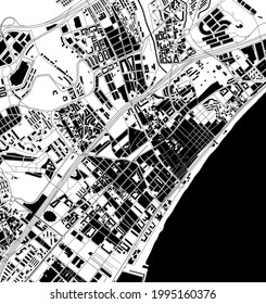 map of the city of Badalona, Spain