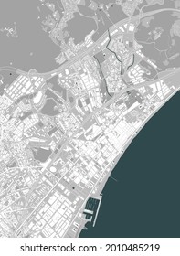 map of the city of Badalona, Spain