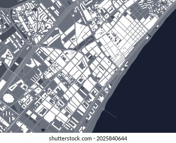 map of the city of Badalona, Spain