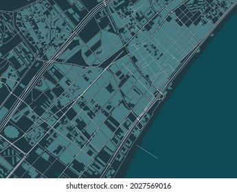 map of the city of Badalona, Spain