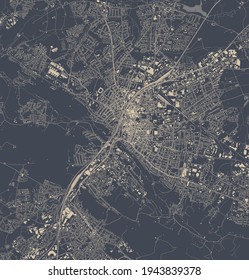 map of the city of Bielefeld, Germany