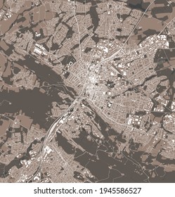 map of the city of Bielefeld, Germany