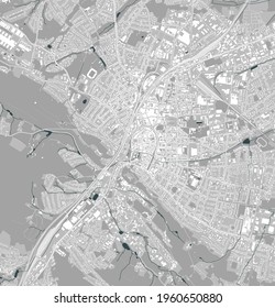 map of the city of Bielefeld, Germany