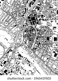 map of the city of Bielefeld, Germany