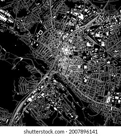 map of the city of Bielefeld, Germany