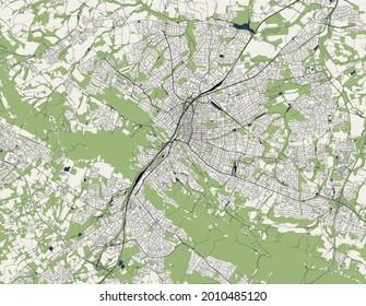Stadtplan von Bielefeld, Deutschland