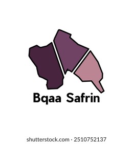 Map City of Bqaa Safrin, logo design concept illustration idea style flat vector design template