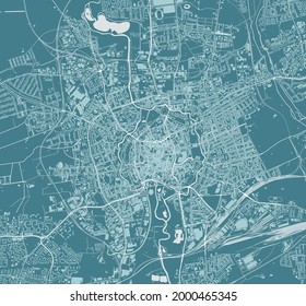 map of the city of of Braunschweig, Germany