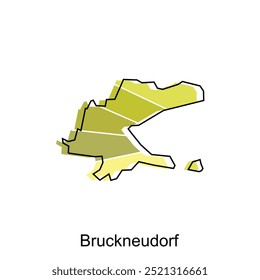 Map City of Bruckneudorf - location on Austria Country vector with outline style, logotype element for template