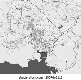 map of the city of Cartagena, Spain