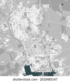 map of the city of Cartagena, Spain
