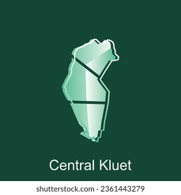 Map City of Central Kluet, World Map International vector template with outline graphic sketch style on white background