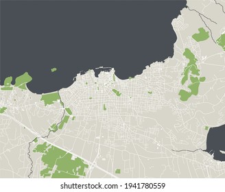 map of the city of Chania, Crete, Greece