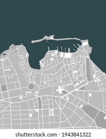 map of the city of Chania, Crete, Greece