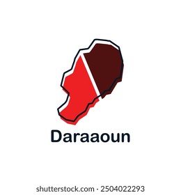 Map City of Daraaoun, Borders for your infographic. Vector illustration design template