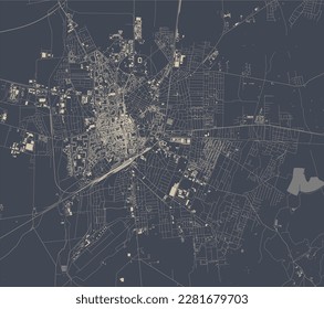 map of the city of Debrecen, Hungary