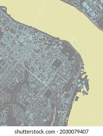 Karte der Stadt Dnipro, Ukraine