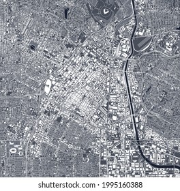 map of the city of Downtown Los-Angeles, USA