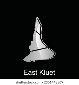 Map City of East Kluet, World Map International vector template with outline graphic sketch style on white background