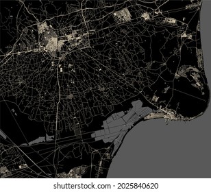 mapa de la ciudad de Elche, España