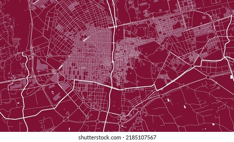 map of the city of Elche, Spain