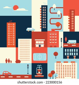 map city elements infographic icon set web