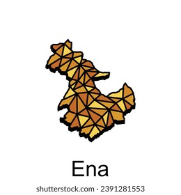 Map City of Ena design, High detailed vector map - Japan Vector Design Template, suitable for your company