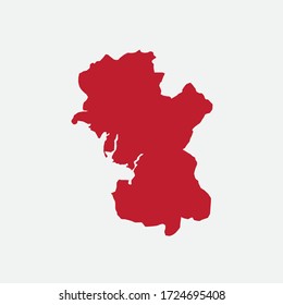 Map of the city of Evrytania. Vector illustration.