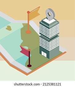map city flag location, you are here