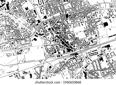 map of the city of Gelsenkirchen, Germany