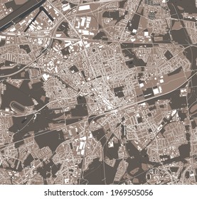 map of the city of Gelsenkirchen, Germany