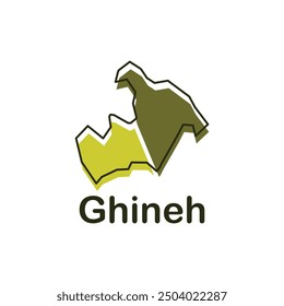 Map City of Ghineh, Borders for your infographic. Vector illustration design template