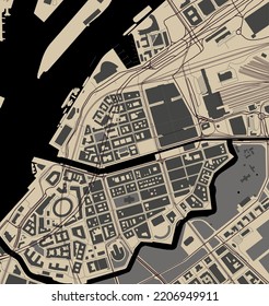 map of the city of Gothenburg, Sweden