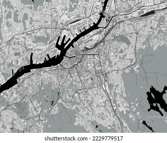 map of the city of Gothenburg, Sweden