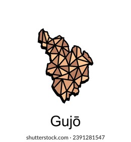 Map City of Gujo design, High detailed vector map - Japan Vector Design Template, suitable for your company