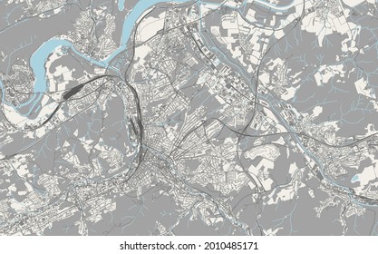 map of the city of Hagen, Germany