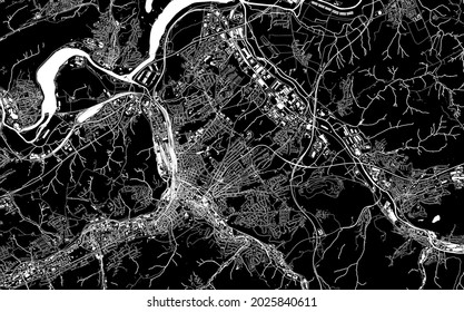 mapa de la ciudad de Hagen, Alemania