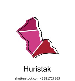 Map City of Huristak High detailed illustration design, North Sumatra map, World map country vector illustration template