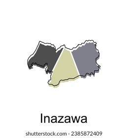 Map City of Inazawa design, High detailed vector map of Japan Vector Design Template, suitable for your company