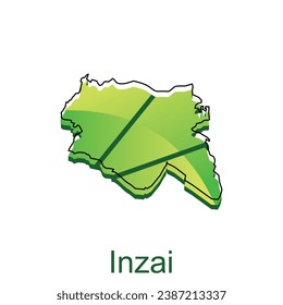 Mapa Ciudad de Inzai diseño, Mapa vectorial de alto detalle - Plantilla de diseño de vectores de Japón