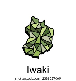 Map City of Iwaki design, High detailed vector map - Japan Vector Design Template, suitable for your company
