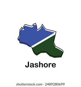 Map City of Jashore design, High detailed Vector Design Template, suitable for your company